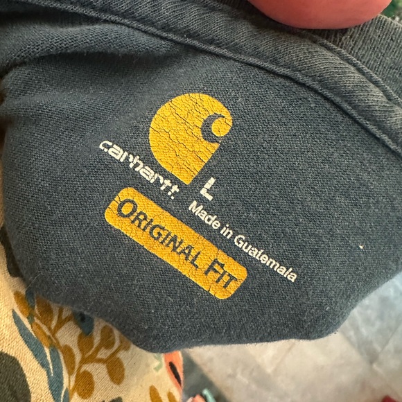 Carhartt Men's Navy Short Sleeve Pocket Tee original Fit size L - Picture 4 of 4